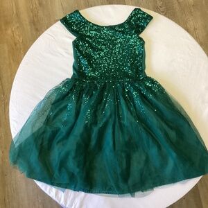 Emerald sequin dress